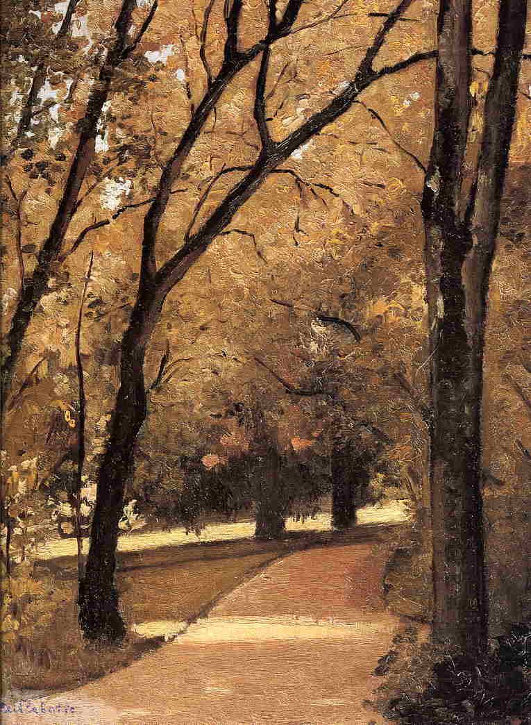 Gustave Caillebotte Yerres, Path Through the Old Growth Woods in the Park